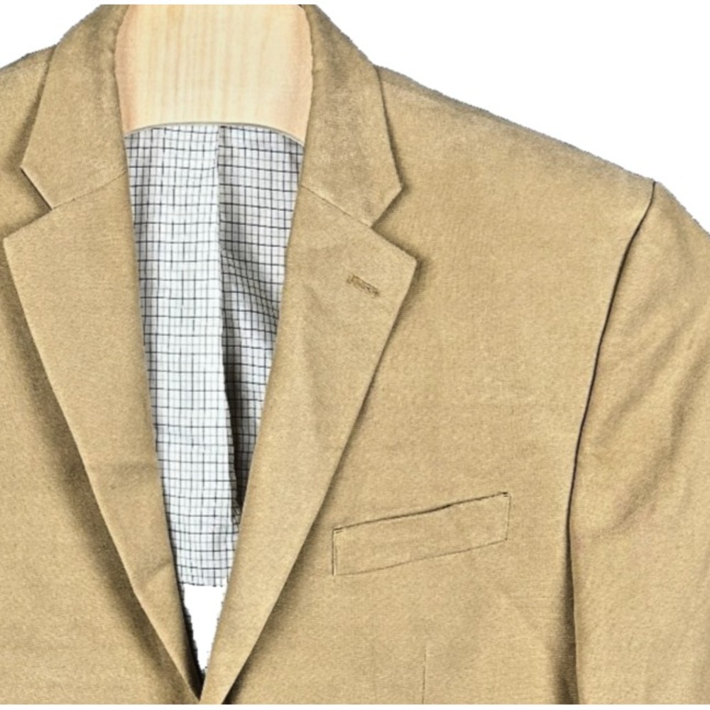 Lauren Ralph Lauren Mens Beige Two Button Notch Lapel Sport Coat Blazer Size 42R